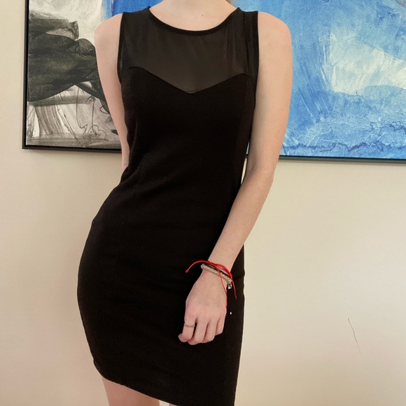 Ambiance Black Dress with Mesh - Picture 1 of 3